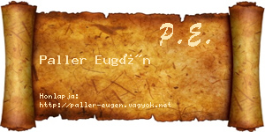 Paller Eugén névjegykártya